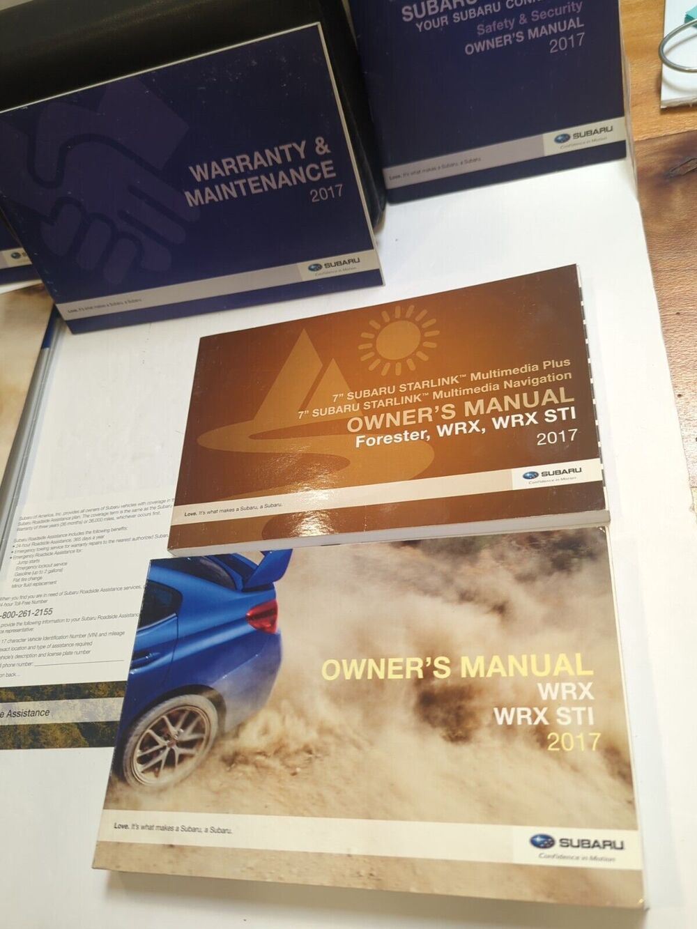 2017 Subaru WRX WRX STI Owners Manual Set with Case W/Starlink Owner's Manual